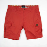 Bermuda coupe cargo rouge pour homme BACK TO LEGEND (vêtement à plat de face)