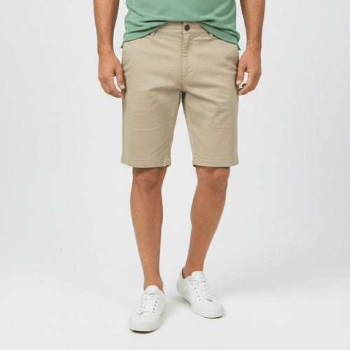 Bermuda coupe chino beige pour homme BACK TO LEGEND