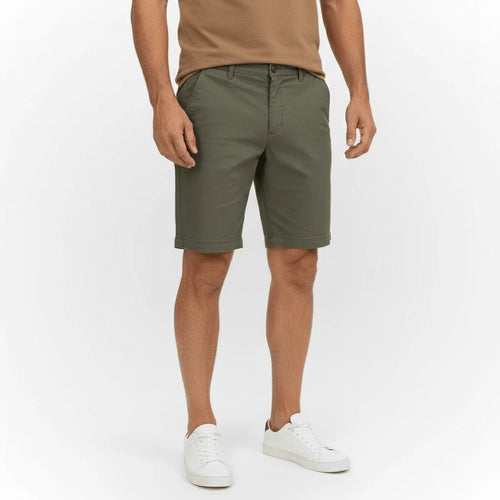 Bermuda coupe chino vert amande pour homme BACK TO LEGEND