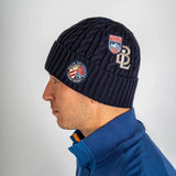 Bonnet torsadé bleu marine doublé polaire BACK to LEGEND