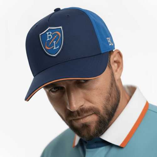 Casquette signature BACK to LEGEND au design bicolore bleu