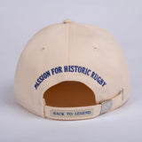 Casquette blanche signature rugbystique BACK to LEGEND (vue de dos)