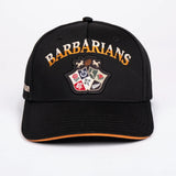 Casquette brodée Barbarians noire BACK TO LEGEND (vue de face)