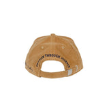Casquette en velours ocre (vue arrière)