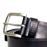 Ceinture homme noire en cuir Blacks Legend (zoom passant)
