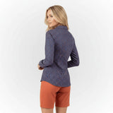Chemise à manches longues femme bleue à imprimé fleuri Blacks Legend