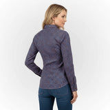 Chemise à manches longues femme bleue à imprimé fleuri Blacks Legend