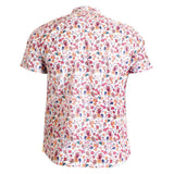 Chemise blanche imprimé fleuri multicolore (vue de dos)