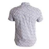 Chemise Homme bleu-violet imprimé fleuri (vue arrière)