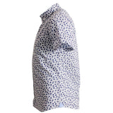 Chemise Homme bleu-violet imprimé fleuri (vue de profil)
