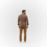 Chemise homme acajou à motif fleuri BACK to LEGEND (vue de dos)