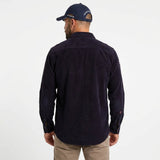 Chemise BACK TO LEGEND à manches longues bleu marine en velours
