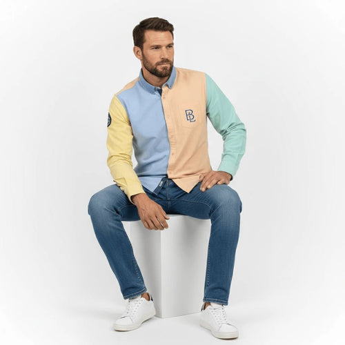 Chemise manches longues multicolore asymétrique BACK to LEGEND