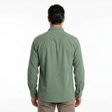Chemise à manches longues vert écume en velours BACK TO LEGEND