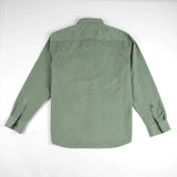 Chemise à manches longues vert écume en velours BACK TO LEGEND (vêtement à plat de dos)