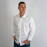 Chemise Homme blanche à manches longues en popline