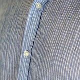 Chemisette bleue à rayures pour homme BACK to LEGEND (zoom motif rayé)
