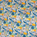 Chemisette mosaïque bleue pour Hommes BACK to LEGEND (zoom motif)