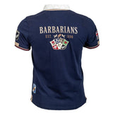 Vue de dos Polo Barbarians multi-nation bleu marine