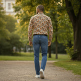 Jeans homme droit bleu délavé Blacks Legend (vue de dos)