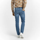 Jeans droit bleu délavé pour Hommes Blacks Legend (vue de dos)