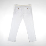 Pantalon blanc 100% lin pour homme BACK TO LEGEND (vêtement à plat de dos)