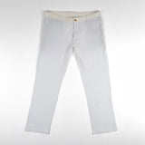 Pantalon blanc 100% lin pour homme BACK TO LEGEND (vêtement à plat de face)
