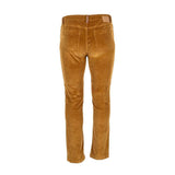 Pantalon 5 poches marron en velours (vue de dos)