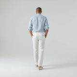 Pantalon blanc en lin pour homme coupe chino Blacks Legend (vue de dos)