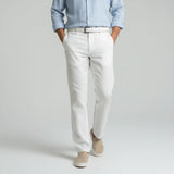 Pantalon blanc en lin pour homme coupe chino Blacks Legend