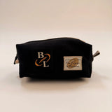 Pochette upcyclée multi-usage beige & noir Barbarians (face arrière)