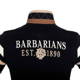 Polo noir surpiqué Barbarians BFC (broderie dorsale)