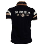 Polo noir surpiqué Barbarians BFC (vue de dos)
