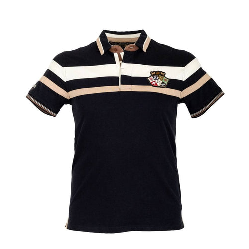 Polo noir surpiqué Barbarians BFC