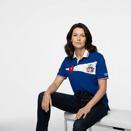 Polo bleu roi Barbarians pour femme BACK TO LEGEND