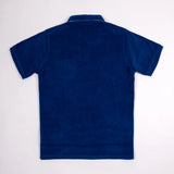Polo bleu roi en tissu éponge pour homme BACK to LEGEND (vêtement à plat de dos)