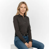 Polo femme noir à manches longues Blacks Legend