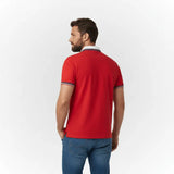 Polo homme rouge 100% coton jersey peau de pêche BACK to LEGEND (vue de dos)