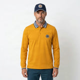Polo jaune toucher peau de pêche pour hommes BACK TO LEGEND