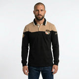 Polo scapulaire beige et noir Barbarians à manches longues