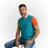 Polo multicolore n°9 toucher peau de pêche BACK TO LEGEND