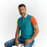 Polo multicolore n°9 toucher peau de pêche BACK TO LEGEND