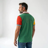 Polo multicolore n°9 toucher peau de pêche BACK TO LEGEND (vue de dos)