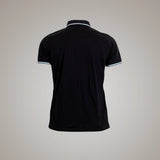 Polo noir mercerisé pour Homme BACK TO LEGEND (vue de dos)