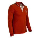 Polo orange à manches longues Passion for Historic Rugby (vue de 3/4 face)