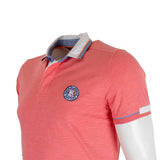 Polo homme rose BACK to LEGEND (zoom poitrine et col)