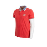 Polo rouge pour Hommes BACK to LEGEND (vue de 3/4 face)