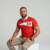 Polo rouge Barbarians n°10 BACK to LEGEND
