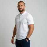 Polo scapulaire blanc Barbarians BACK to LEGEND