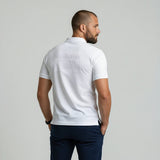 Polo scapulaire blanc Barbarians BACK to LEGEND (vue de dos)